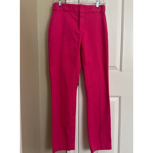 Hot Pink Dickies 874 Original Fit Canvas Work Pants Cancer Awareness 2 - Picture 2 of 7